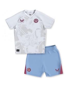 Otroški Nogometna dresi replika Aston Villa Gostujoči 2023-24 Kratek rokav (+ hlače)